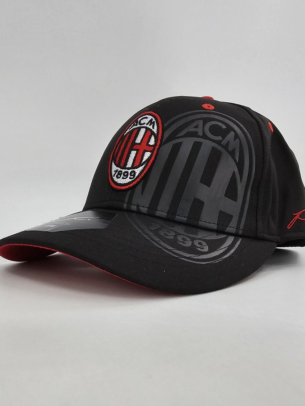 AC Milan Serie A Soccer Team Fi Collection Stretch Men's Cap